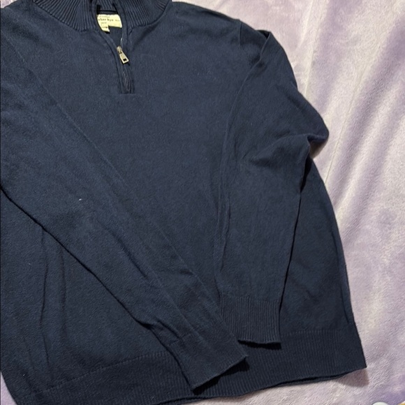 Hawker Rye Blue Zip Up Sweater with Stand-Up Collar - Picture 4 of 7